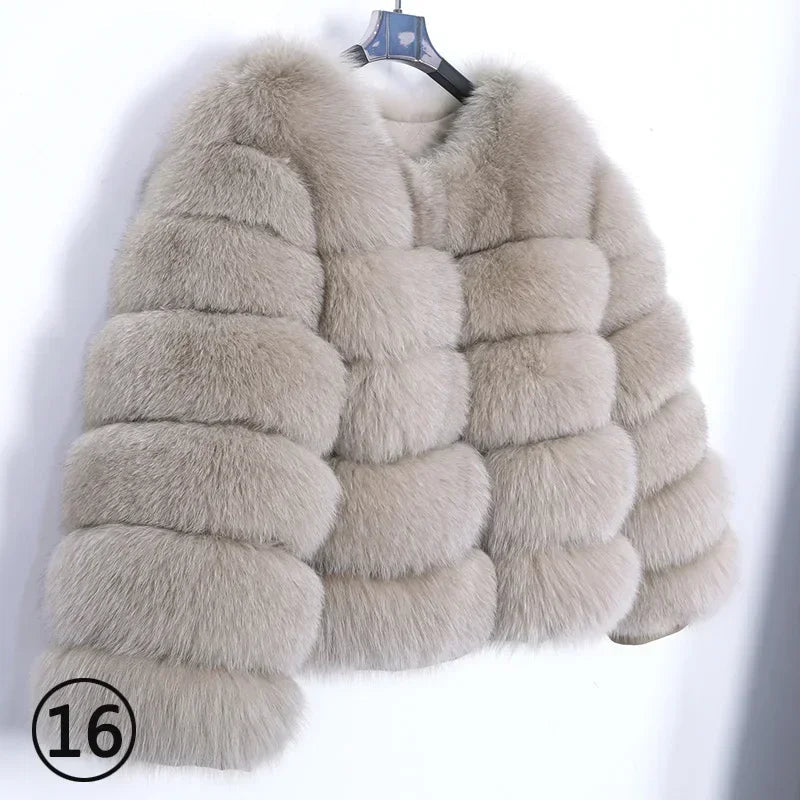 Maomaokong 2025 Natural Real Fox Fur Coat Women Winter Warm Luxury Fur Jacket Detachable Long Sleeves Female Vest Furry Coats - MAGUSTA BEAUTY