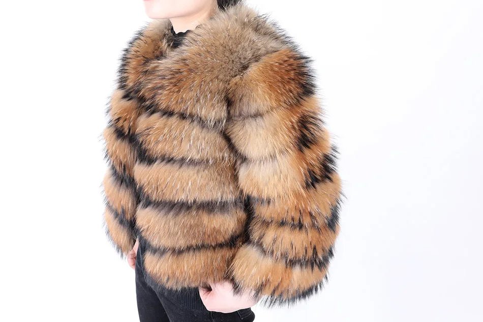 Maomaokong 2025 Natural Real Fox Fur Coat Women Winter Warm Luxury Fur Jacket Detachable Long Sleeves Female Vest Furry Coats - MAGUSTA BEAUTY