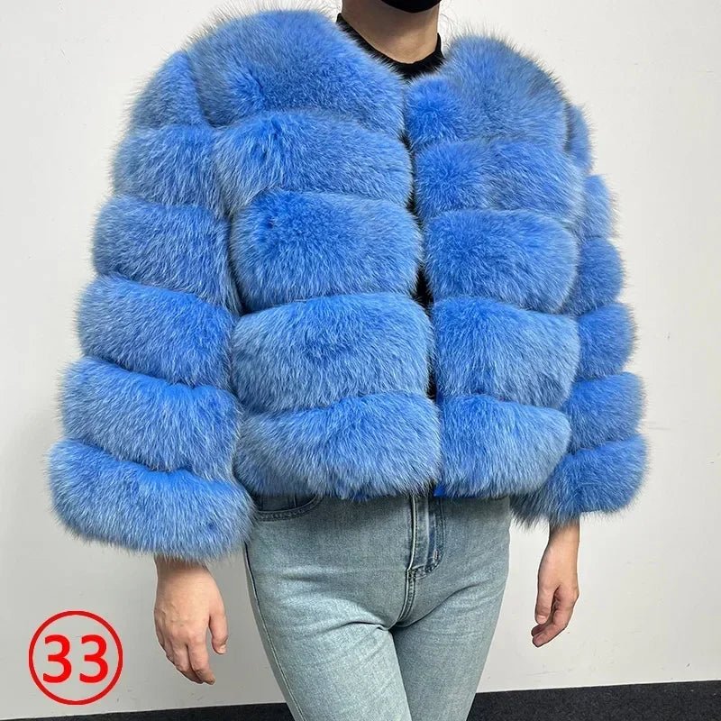 Maomaokong 2025 Natural Real Fox Fur Coat Women Winter Warm Luxury Fur Jacket Detachable Long Sleeves Female Vest Furry Coats - MAGUSTA BEAUTY