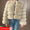 Maomaokong 2025 Natural Real Fox Fur Coat Women Winter Warm Luxury Fur Jacket Detachable Long Sleeves Female Vest Furry Coats - MAGUSTA BEAUTY