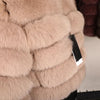 Maomaokong 2025 Natural Real Fox Fur Coat Women Winter Warm Luxury Fur Jacket Detachable Long Sleeves Female Vest Furry Coats - MAGUSTA BEAUTY