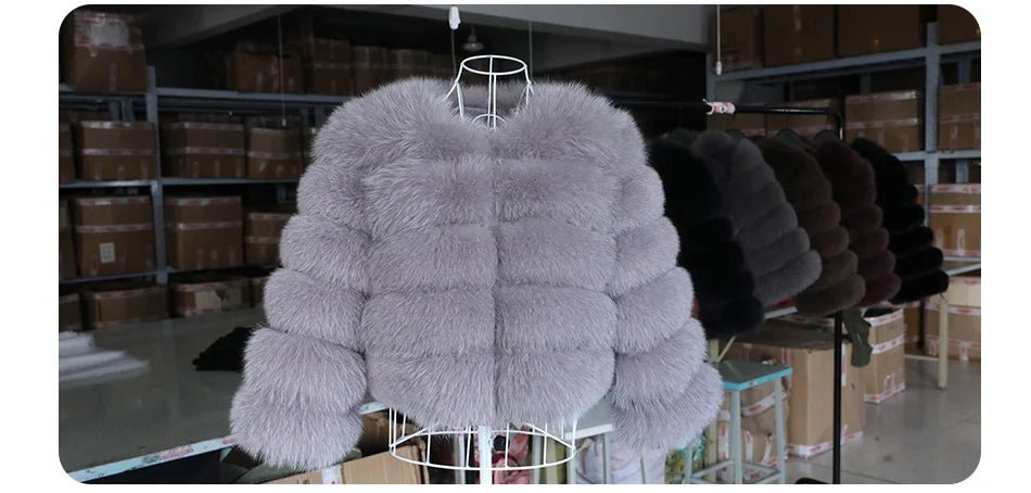 Maomaokong 2025 Natural Real Fox Fur Coat Women Winter Warm Luxury Fur Jacket Detachable Long Sleeves Female Vest Furry Coats - MAGUSTA BEAUTY
