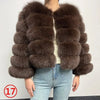 Maomaokong 2025 Natural Real Fox Fur Coat Women Winter Warm Luxury Fur Jacket Detachable Long Sleeves Female Vest Furry Coats - MAGUSTA BEAUTY