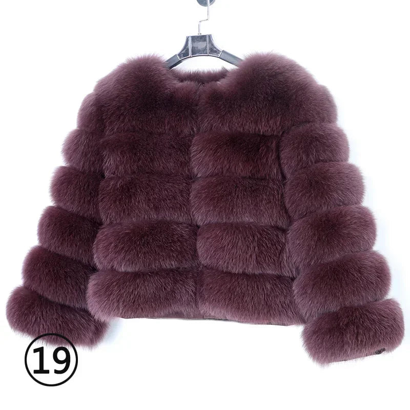 Maomaokong 2025 Natural Real Fox Fur Coat Women Winter Warm Luxury Fur Jacket Detachable Long Sleeves Female Vest Furry Coats - MAGUSTA BEAUTY
