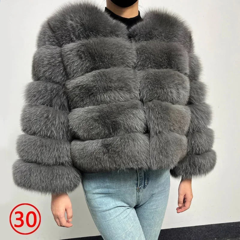 Maomaokong 2025 Natural Real Fox Fur Coat Women Winter Warm Luxury Fur Jacket Detachable Long Sleeves Female Vest Furry Coats - MAGUSTA BEAUTY