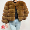 Maomaokong 2025 Natural Real Fox Fur Coat Women Winter Warm Luxury Fur Jacket Detachable Long Sleeves Female Vest Furry Coats - MAGUSTA BEAUTY