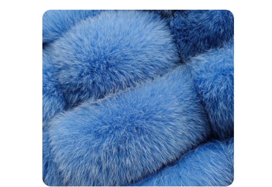 Maomaokong 2025 Natural Real Fox Fur Coat Women Winter Warm Luxury Fur Jacket Detachable Long Sleeves Female Vest Furry Coats - MAGUSTA BEAUTY