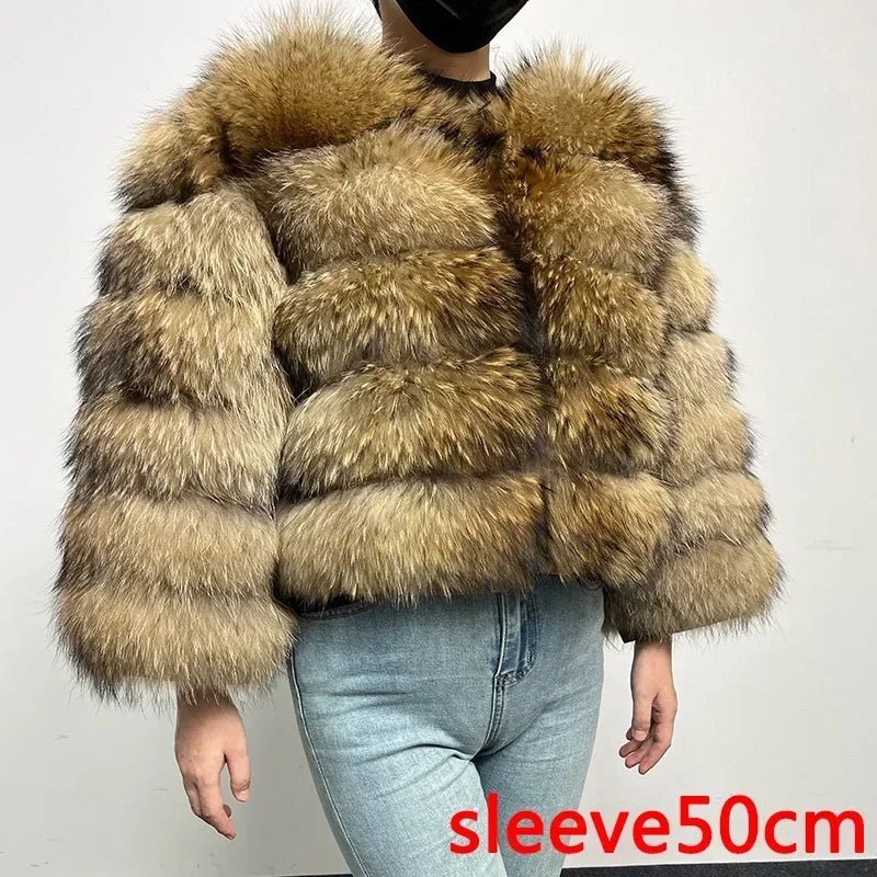 Maomaokong 2025 Natural Real Fox Fur Coat Women Winter Warm Luxury Fur Jacket Detachable Long Sleeves Female Vest Furry Coats - MAGUSTA BEAUTY