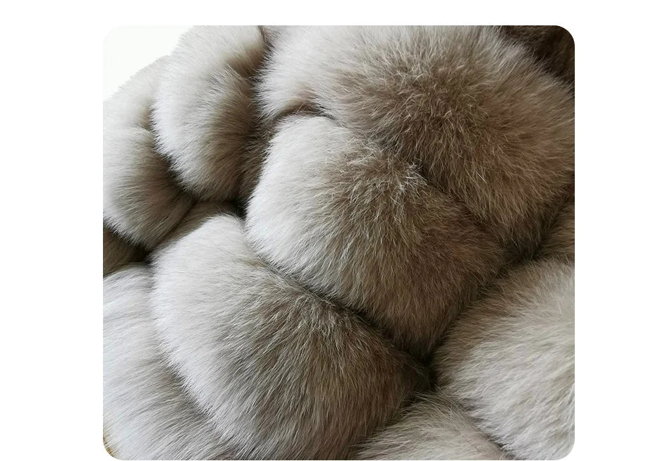 Maomaokong 2025 Natural Real Fox Fur Coat Women Winter Warm Luxury Fur Jacket Detachable Long Sleeves Female Vest Furry Coats - MAGUSTA BEAUTY