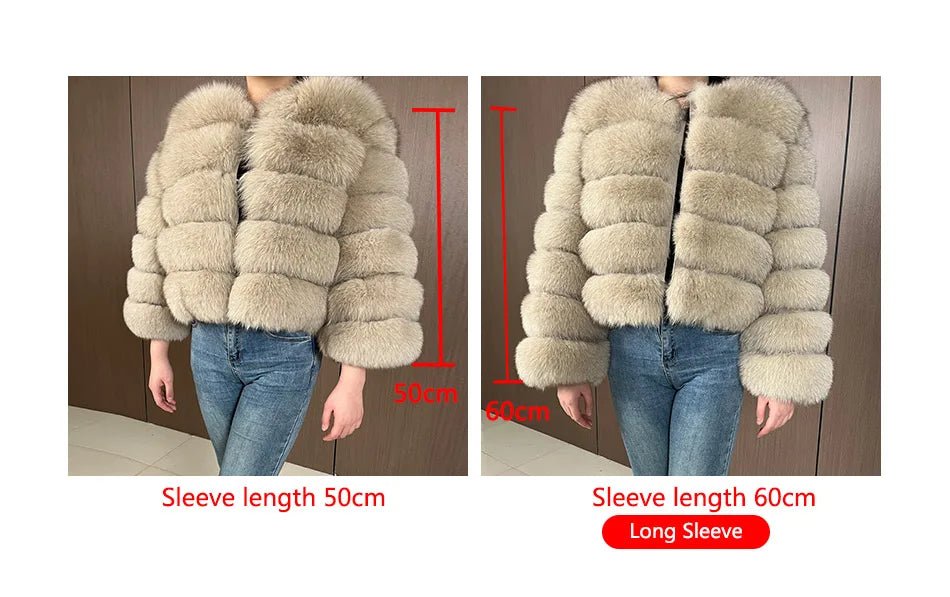 Maomaokong 2025 Natural Real Fox Fur Coat Women Winter Warm Luxury Fur Jacket Detachable Long Sleeves Female Vest Furry Coats - MAGUSTA BEAUTY