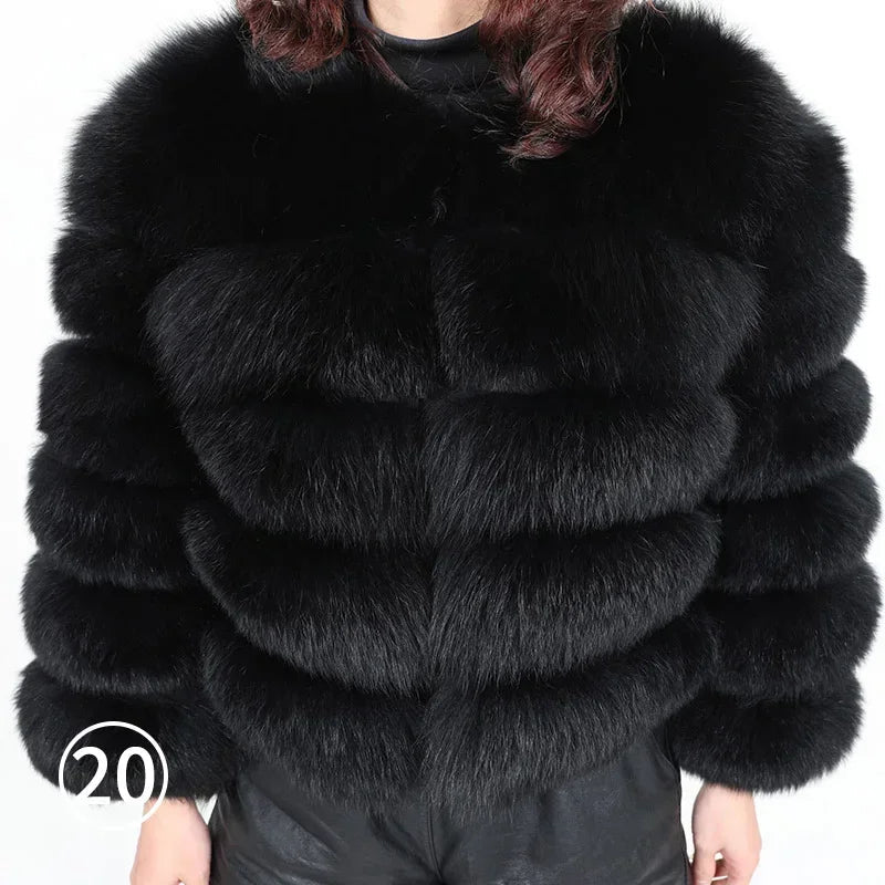 Maomaokong 2025 Natural Real Fox Fur Coat Women Winter Warm Luxury Fur Jacket Detachable Long Sleeves Female Vest Furry Coats - MAGUSTA BEAUTY