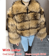 Maomaokong 2025 Natural Real Fox Fur Coat Women Winter Warm Luxury Fur Jacket Detachable Long Sleeves Female Vest Furry Coats - MAGUSTA BEAUTY