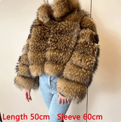 Maomaokong 2025 Natural Real Fox Fur Coat Women Winter Warm Luxury Fur Jacket Detachable Long Sleeves Female Vest Furry Coats - MAGUSTA BEAUTY