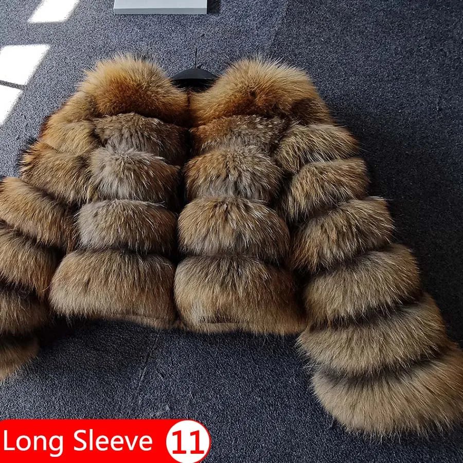 Maomaokong 2025 Natural Real Fox Fur Coat Women Winter Warm Luxury Fur Jacket Detachable Long Sleeves Female Vest Furry Coats - MAGUSTA BEAUTY