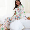 Matching Christmas Pajamas Set for Family Festive Tree Print Sleepwear for Mommy and Me Matching Tops and Pants for a Cozy - MAGUSTA BEAUTY
