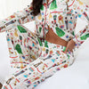 Matching Christmas Pajamas Set for Family Festive Tree Print Sleepwear for Mommy and Me Matching Tops and Pants for a Cozy - MAGUSTA BEAUTY