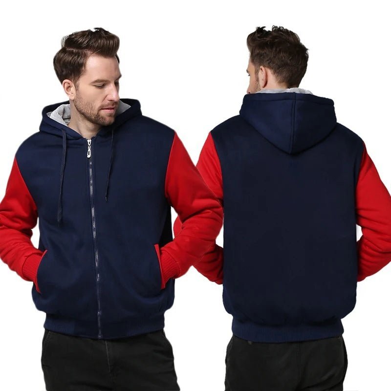 Men's Jacket Winter Camouflage Fleece Thicken Hooded Jackets Male Long Sleeve Coat Casual Zip Up Hoodies Streetwear Men's Coats - MAGUSTA BEAUTY