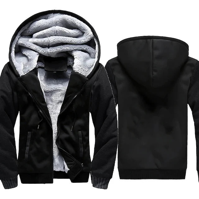 Men's Jacket Winter Camouflage Fleece Thicken Hooded Jackets Male Long Sleeve Coat Casual Zip Up Hoodies Streetwear Men's Coats - MAGUSTA BEAUTY