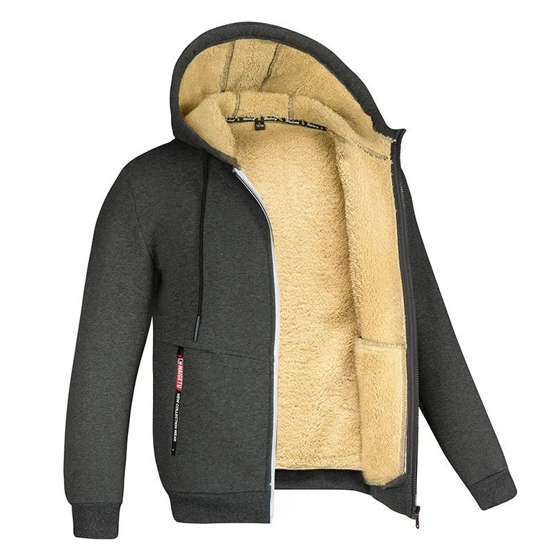 Men's Jacket Winter Camouflage Fleece Thicken Hooded Jackets Male Long Sleeve Coat Casual Zip Up Hoodies Streetwear Men's Coats - MAGUSTA BEAUTY