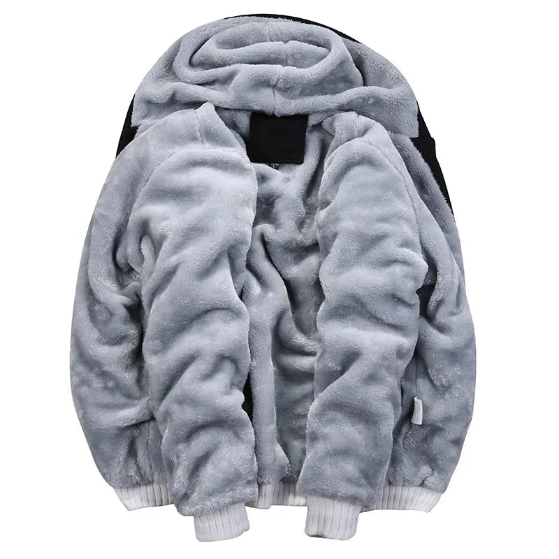 Men's Jacket Winter Camouflage Fleece Thicken Hooded Jackets Male Long Sleeve Coat Casual Zip Up Hoodies Streetwear Men's Coats - MAGUSTA BEAUTY