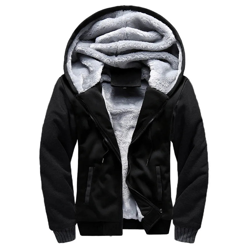 Men's Jacket Winter Camouflage Fleece Thicken Hooded Jackets Male Long Sleeve Coat Casual Zip Up Hoodies Streetwear Men's Coats - MAGUSTA BEAUTY