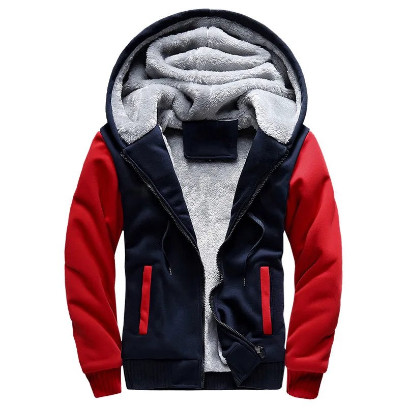 Men's Jacket Winter Camouflage Fleece Thicken Hooded Jackets Male Long Sleeve Coat Casual Zip Up Hoodies Streetwear Men's Coats - MAGUSTA BEAUTY