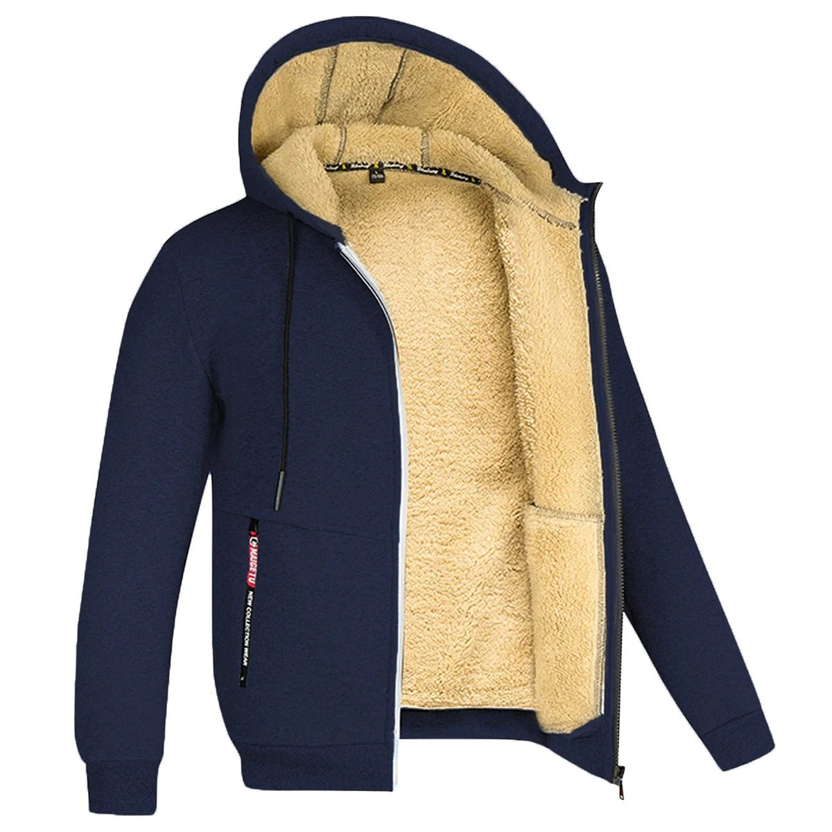 Men's Jacket Winter Camouflage Fleece Thicken Hooded Jackets Male Long Sleeve Coat Casual Zip Up Hoodies Streetwear Men's Coats - MAGUSTA BEAUTY