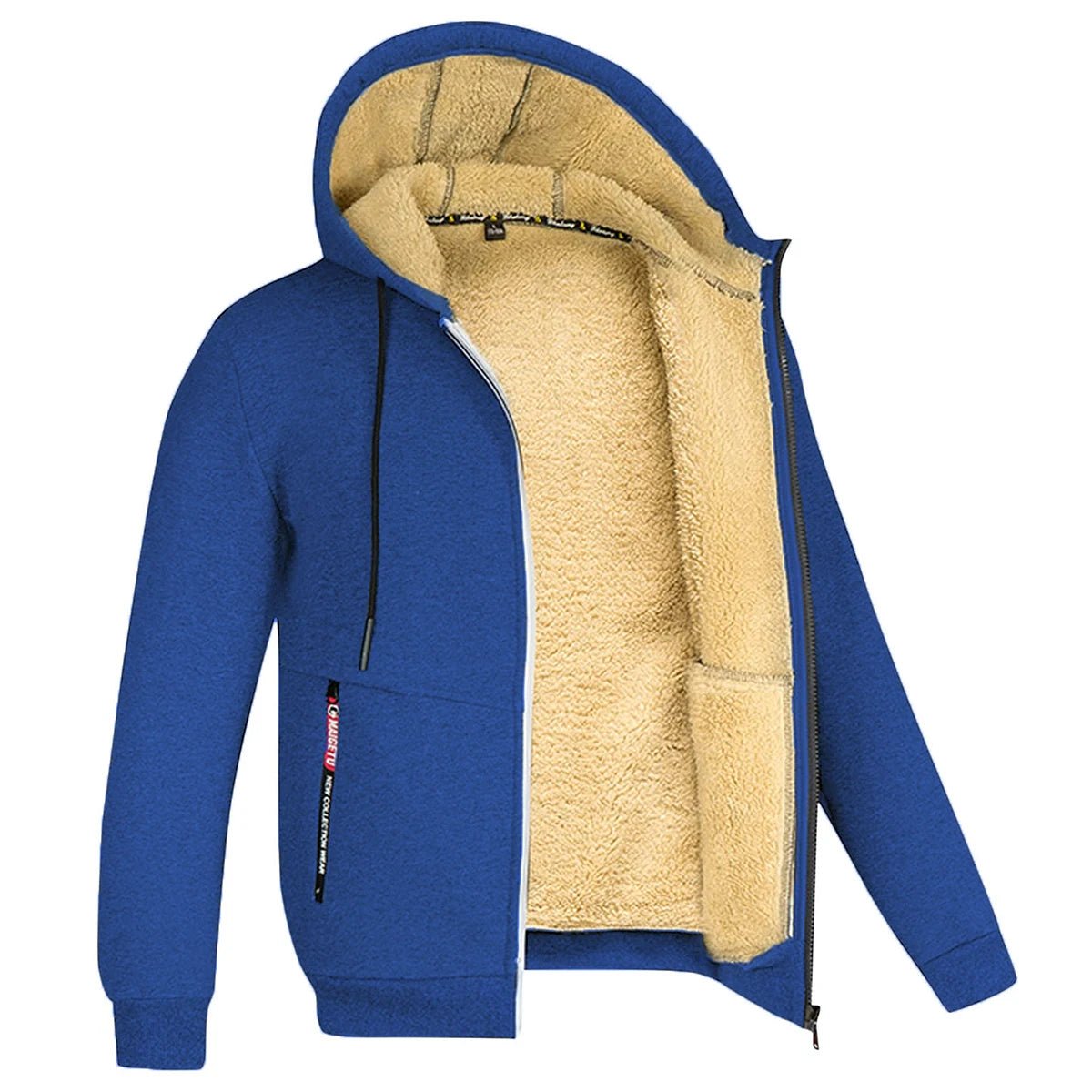 Men's Jacket Winter Camouflage Fleece Thicken Hooded Jackets Male Long Sleeve Coat Casual Zip Up Hoodies Streetwear Men's Coats - MAGUSTA BEAUTY
