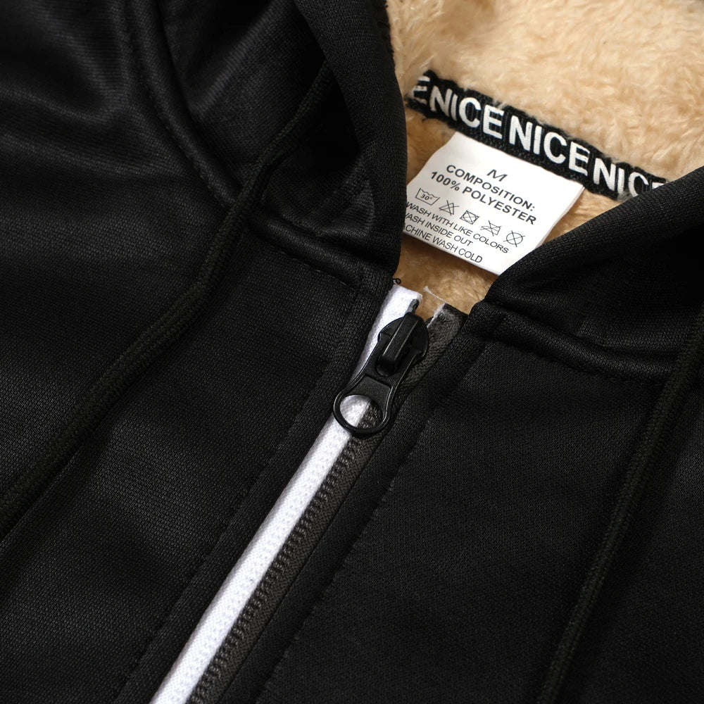 Men's Jacket Winter Camouflage Fleece Thicken Hooded Jackets Male Long Sleeve Coat Casual Zip Up Hoodies Streetwear Men's Coats - MAGUSTA BEAUTY