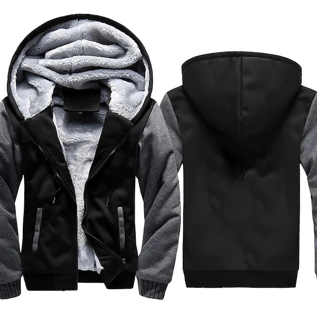 Men's Jacket Winter Camouflage Fleece Thicken Hooded Jackets Male Long Sleeve Coat Casual Zip Up Hoodies Streetwear Men's Coats - MAGUSTA BEAUTY
