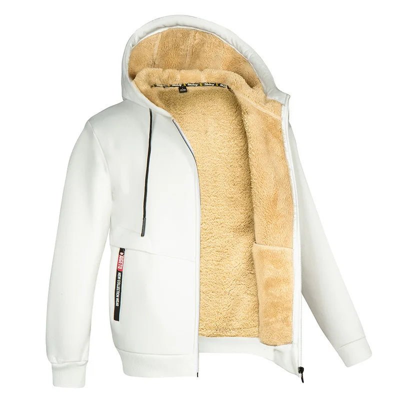 Men's Jacket Winter Camouflage Fleece Thicken Hooded Jackets Male Long Sleeve Coat Casual Zip Up Hoodies Streetwear Men's Coats - MAGUSTA BEAUTY