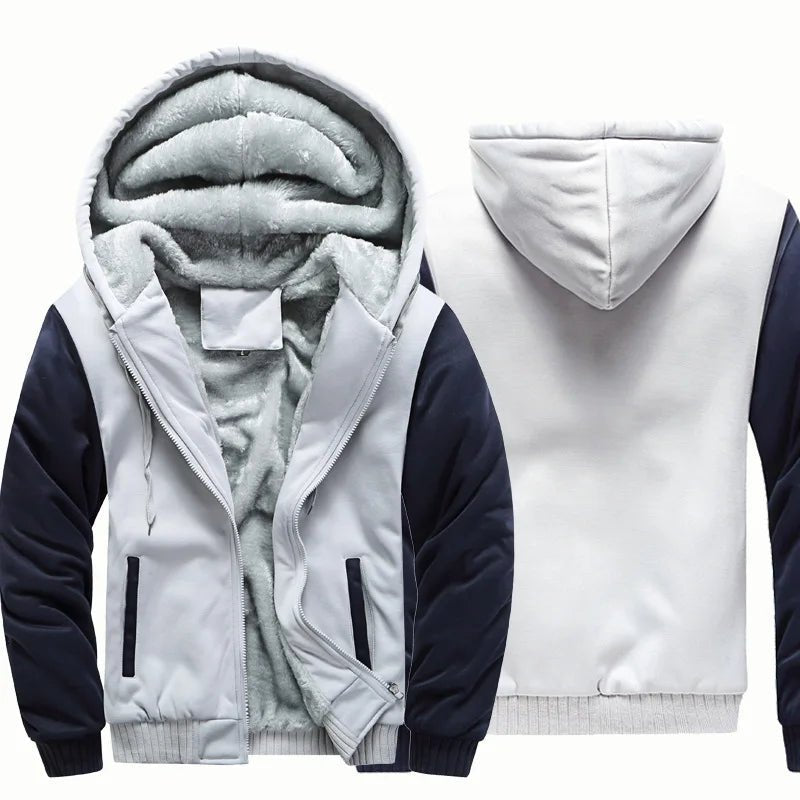 Men's Jacket Winter Camouflage Fleece Thicken Hooded Jackets Male Long Sleeve Coat Casual Zip Up Hoodies Streetwear Men's Coats - MAGUSTA BEAUTY