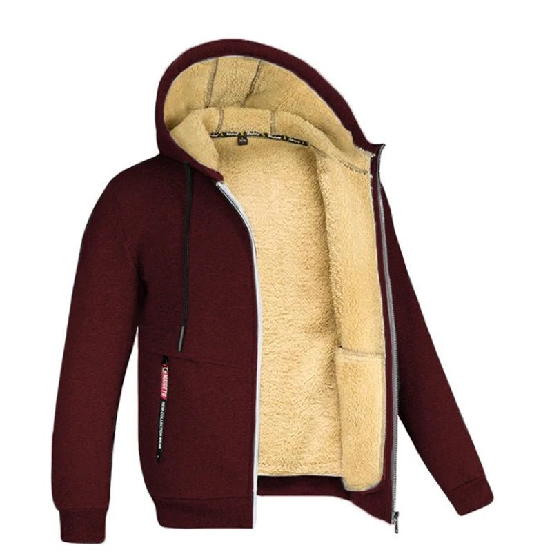 Men's Jacket Winter Camouflage Fleece Thicken Hooded Jackets Male Long Sleeve Coat Casual Zip Up Hoodies Streetwear Men's Coats - MAGUSTA BEAUTY