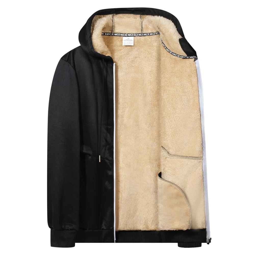 Men's Jacket Winter Camouflage Fleece Thicken Hooded Jackets Male Long Sleeve Coat Casual Zip Up Hoodies Streetwear Men's Coats - MAGUSTA BEAUTY