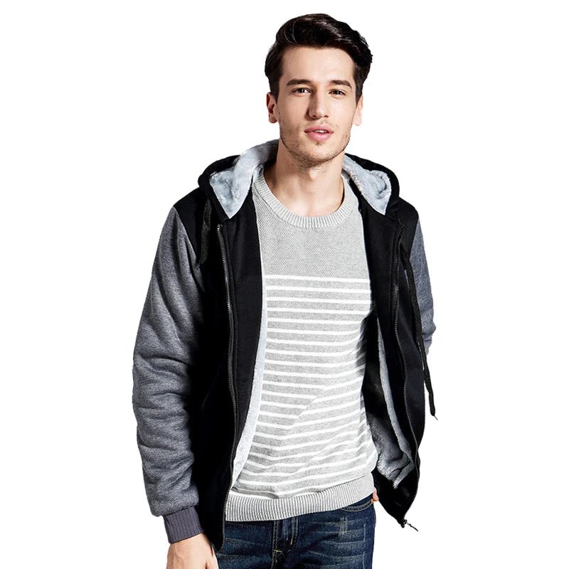 Men's Jacket Winter Camouflage Fleece Thicken Hooded Jackets Male Long Sleeve Coat Casual Zip Up Hoodies Streetwear Men's Coats - MAGUSTA BEAUTY