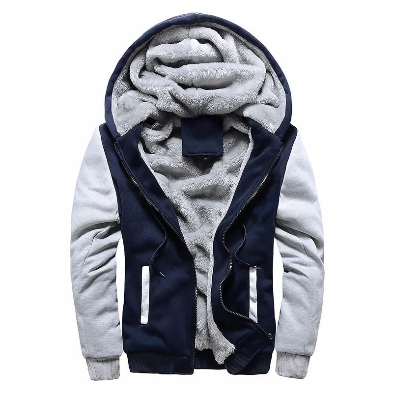 Men's Jacket Winter Camouflage Fleece Thicken Hooded Jackets Male Long Sleeve Coat Casual Zip Up Hoodies Streetwear Men's Coats - MAGUSTA BEAUTY
