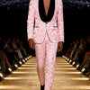 Men's plaid two - piece jacquard suit set, including a single - button printed evening jacket and pants, suitable for weddings, dinn - MAGUSTA BEAUTY