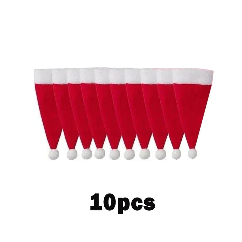 Merry Christmas Decorations 2024 Christmas Tableware Bag Holder Christmas Hat Fork Knife Cutlery Bag Christmas Decor for Home - MAGUSTA BEAUTY