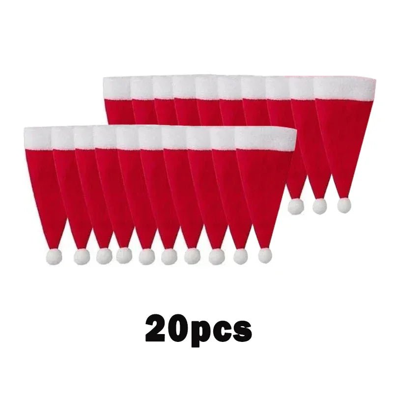 Merry Christmas Decorations 2024 Christmas Tableware Bag Holder Christmas Hat Fork Knife Cutlery Bag Christmas Decor for Home - MAGUSTA BEAUTY