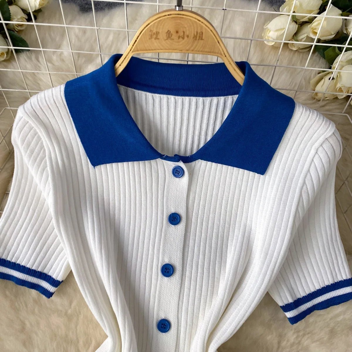 Mini Skirt Set Women Two Piece Sets Polo Collar Knit Shirt Tops Dress Sets Casual Y2k Streetwear Pleated Shorts Skirts Elegant - MAGUSTA BEAUTY