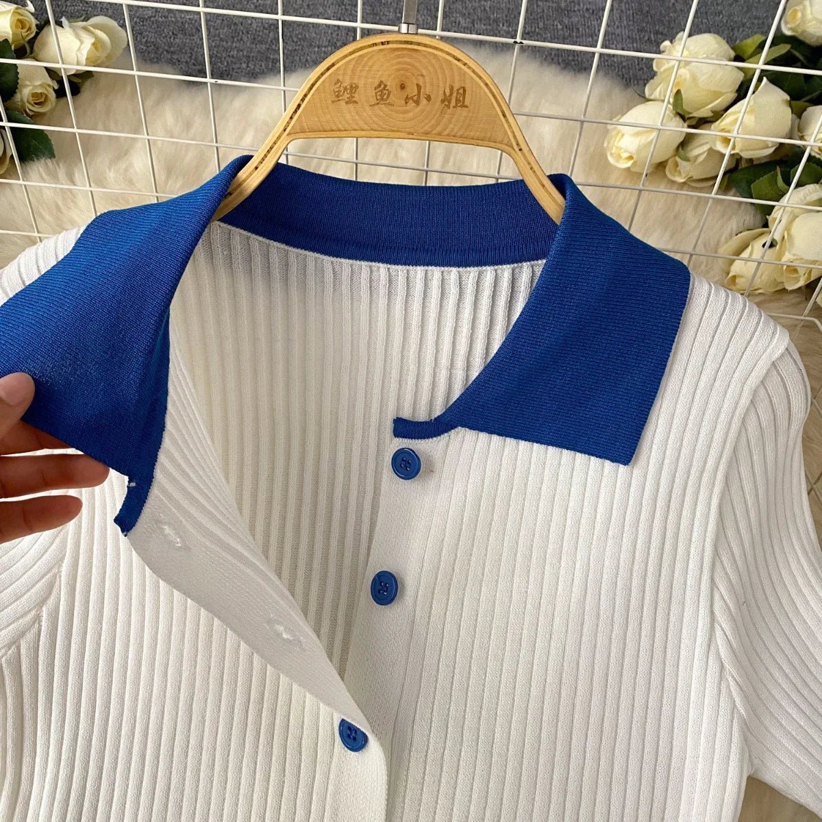 Mini Skirt Set Women Two Piece Sets Polo Collar Knit Shirt Tops Dress Sets Casual Y2k Streetwear Pleated Shorts Skirts Elegant - MAGUSTA BEAUTY