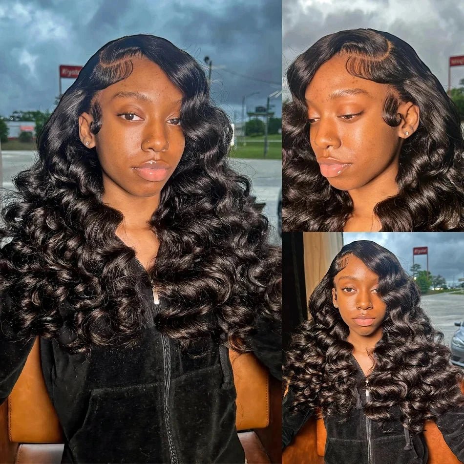 Mossily 220 Density Loose Wave 13x4 HD Lace Front Wig 40 Inch Brazilian Curly Deep Wave 13x6 Lace Frontal Human Hair Wigs Women - MAGUSTA BEAUTY