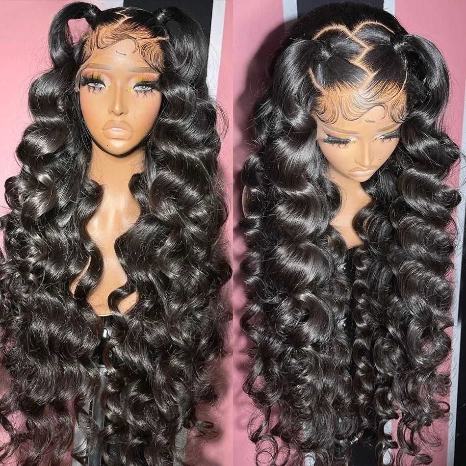 Mossily 220 Density Loose Wave 13x4 HD Lace Front Wig 40 Inch Brazilian Curly Deep Wave 13x6 Lace Frontal Human Hair Wigs Women - MAGUSTA BEAUTY