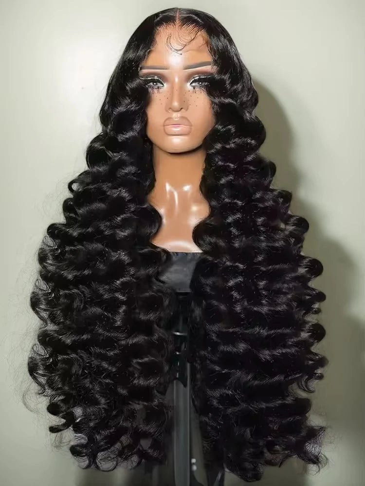 Mossily 220 Density Loose Wave 13x4 HD Lace Front Wig 40 Inch Brazilian Curly Deep Wave 13x6 Lace Frontal Human Hair Wigs Women - MAGUSTA BEAUTY