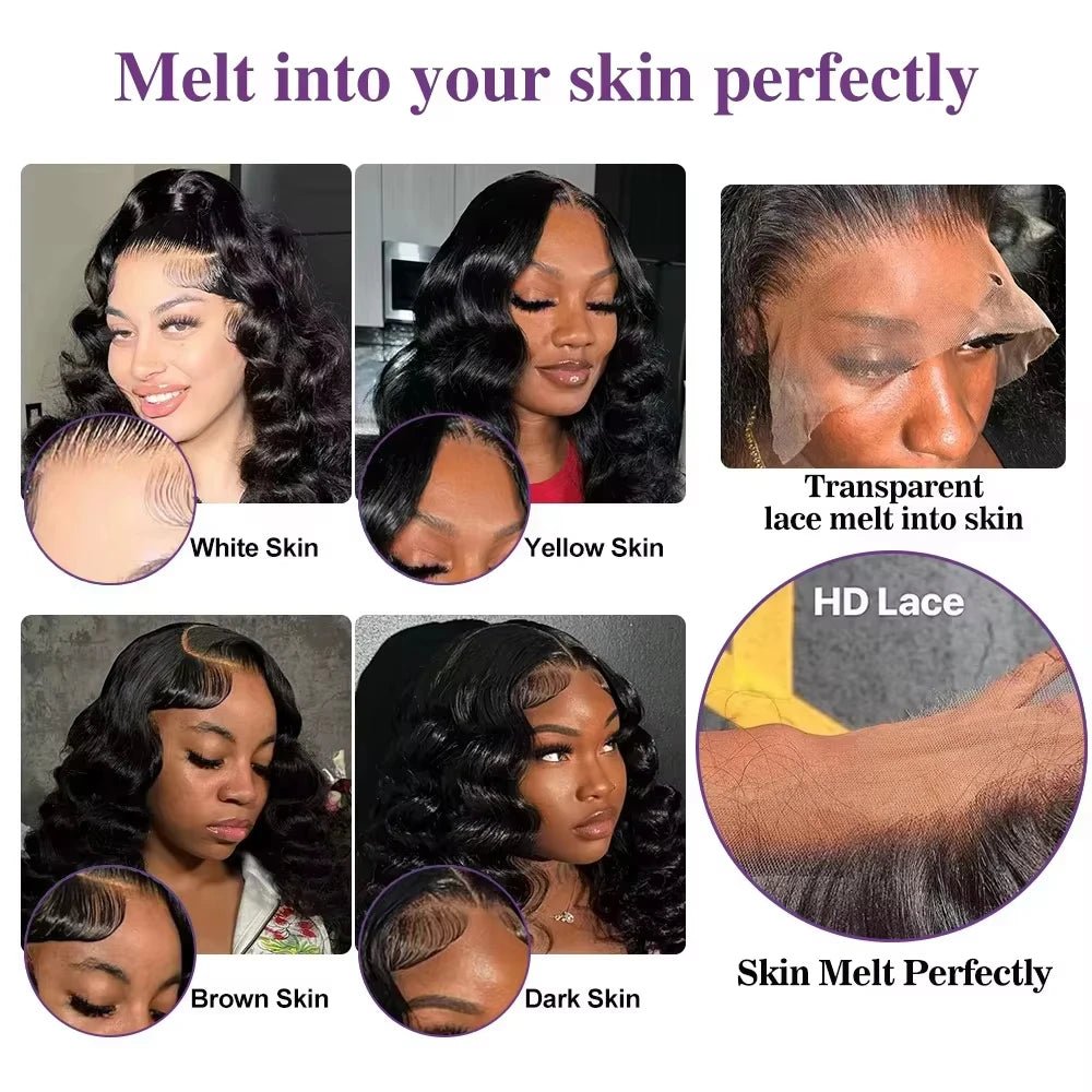 Mossily 220 Density Loose Wave 13x4 HD Lace Front Wig 40 Inch Brazilian Curly Deep Wave 13x6 Lace Frontal Human Hair Wigs Women - MAGUSTA BEAUTY