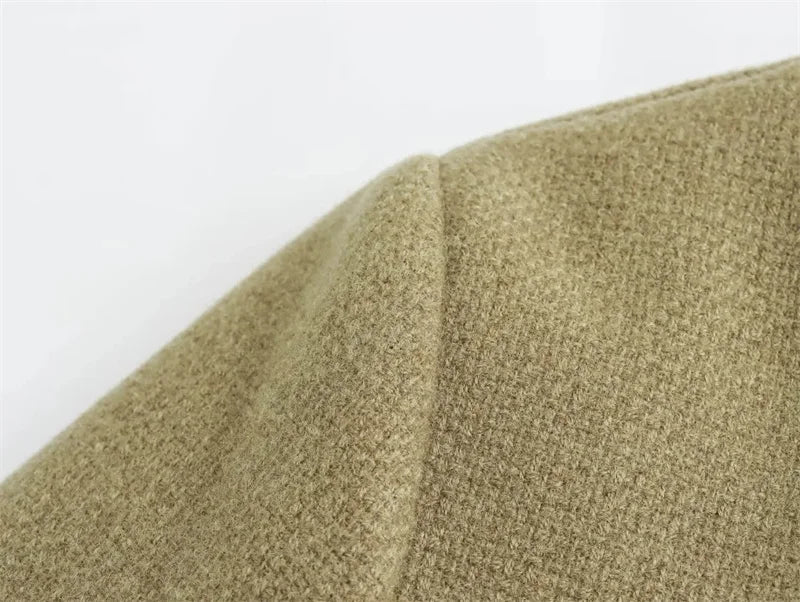 MUJER 2025 Cropped Tweed Jacket Woman Coat Button Long Sleeve Elegant Jackets For Women Short Coats Fashion New In Outerwears - MAGUSTA BEAUTY