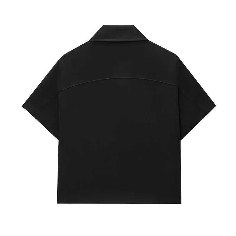 MUJER Women's Cropped Jacket Short Sleeve Varsity Jackets for Women Summer Zip up New in Coats and Jackets Holiday Outerwears - MAGUSTA BEAUTY