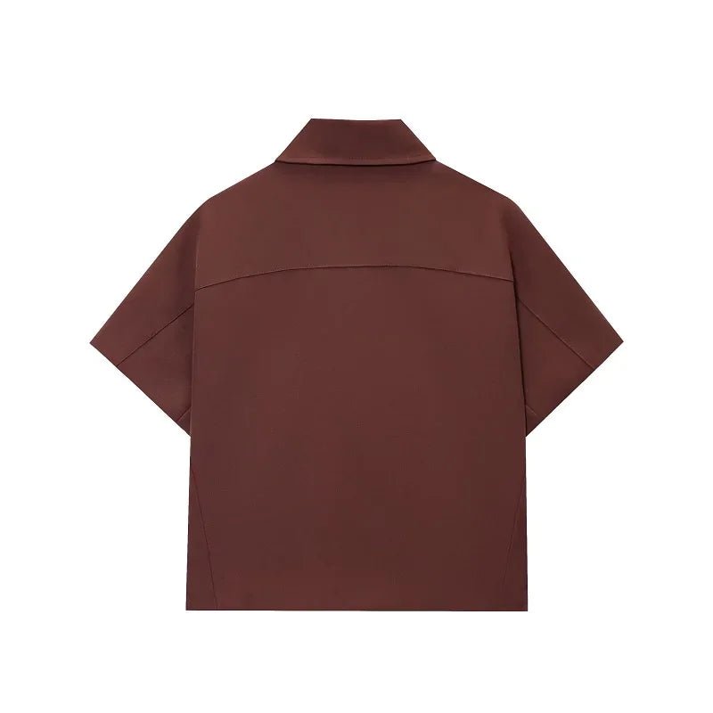 MUJER Women's Cropped Jacket Short Sleeve Varsity Jackets for Women Summer Zip up New in Coats and Jackets Holiday Outerwears - MAGUSTA BEAUTY
