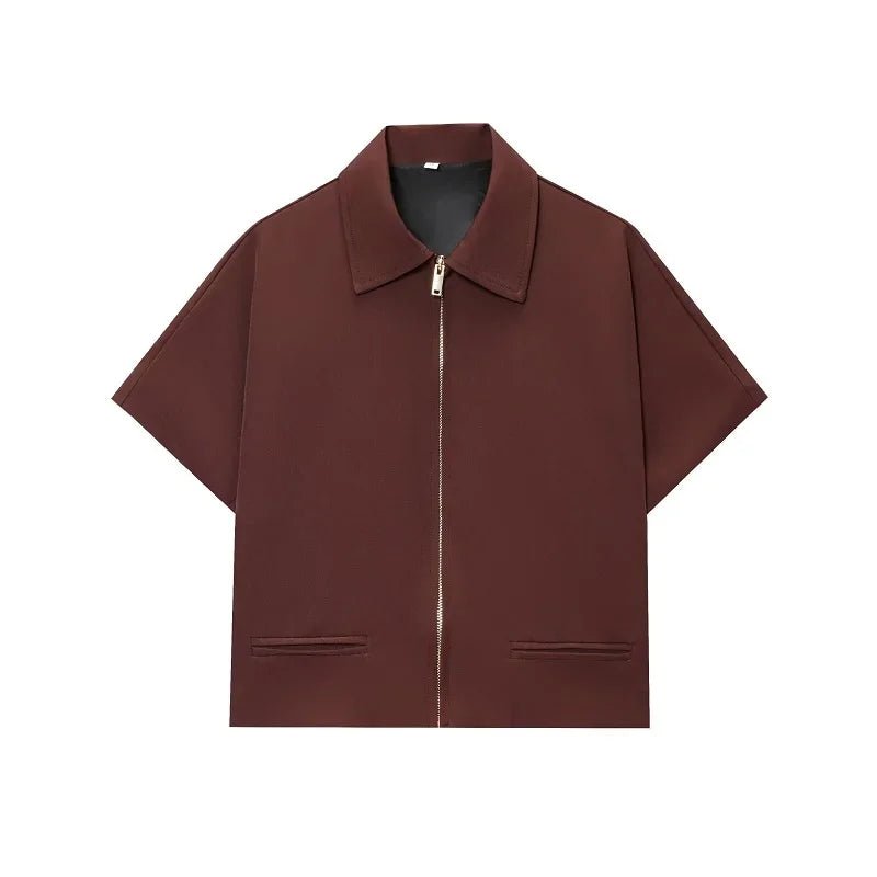 MUJER Women's Cropped Jacket Short Sleeve Varsity Jackets for Women Summer Zip up New in Coats and Jackets Holiday Outerwears - MAGUSTA BEAUTY