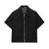 MUJER Women's Cropped Jacket Short Sleeve Varsity Jackets for Women Summer Zip up New in Coats and Jackets Holiday Outerwears - MAGUSTA BEAUTY